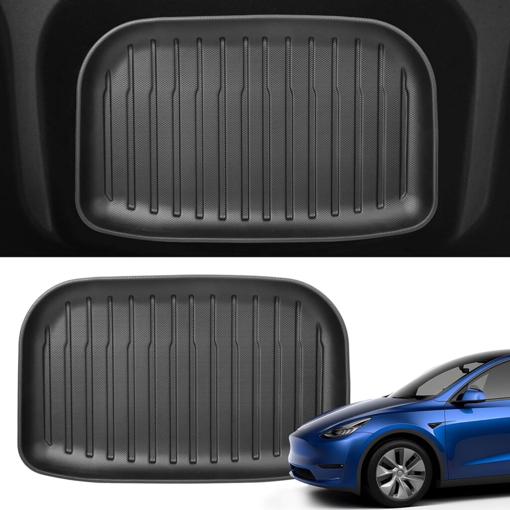 BANKKY 2023 Upgrade Trunk Storage Mats for Tesla Model Y 2023 2022 2021, Trunk Cargo Liners TPE Rear Frunk Mat for Tesla Model Y Accessories 2021-2023