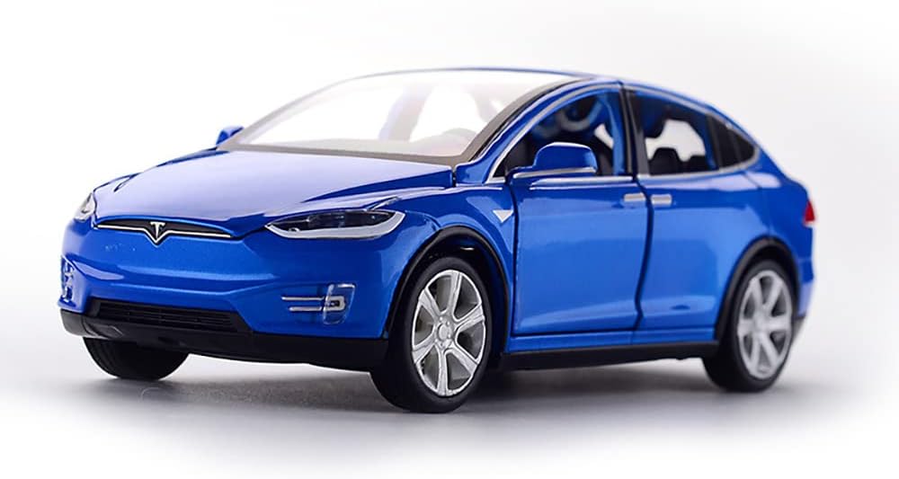 1:32 Scale Car Model X90 Tesla Alloy 1/32 Diecast Model Car w/Sound  Light Pull Back Model Mini Vehicles Toys for Kids Gift Tesla Lovers Collection