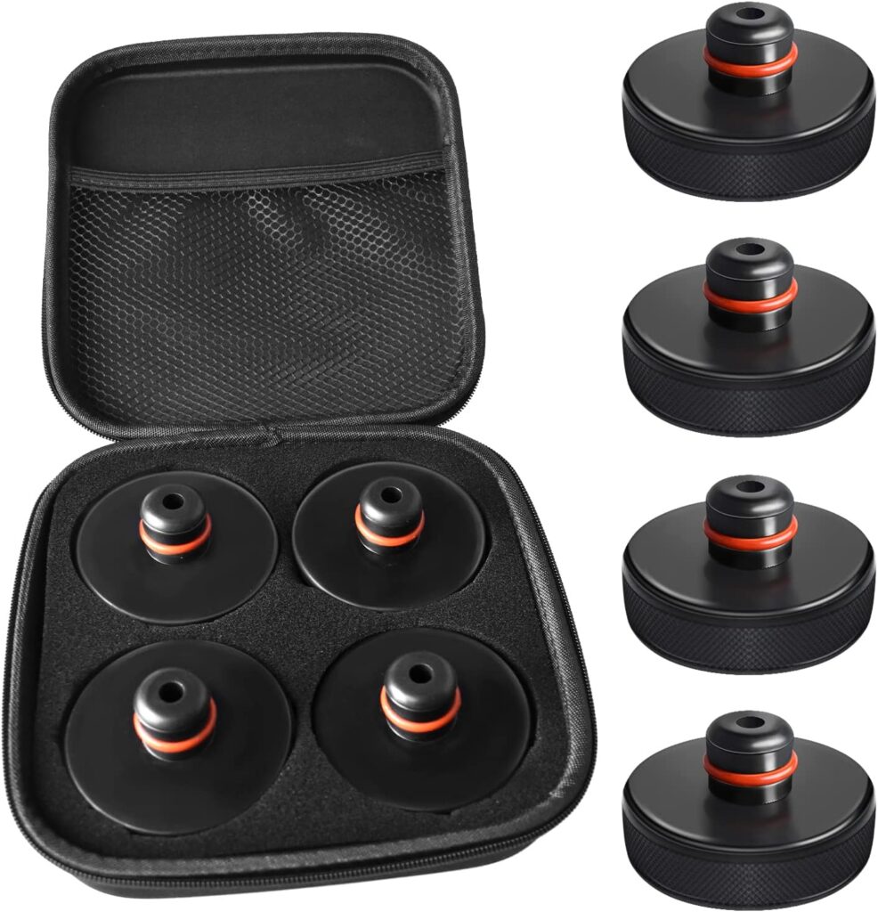 Chirano Lifting Jack Pad for Tesla Model 3/S/X/Y, 4 Pucks with Storage Case, Accessories for Tesla Vehicles 2013 to 2024