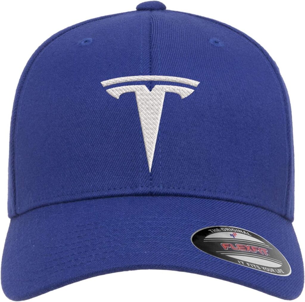 Tesla Motors Flex Fit Hat Baseball Cap Embroidered Flat Curved Brim